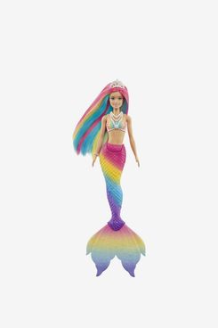 Barbie Dreamtopia Rainbow Magic Mermaid Doll with Rainbow Hair and Water-Activated Color Change Feature