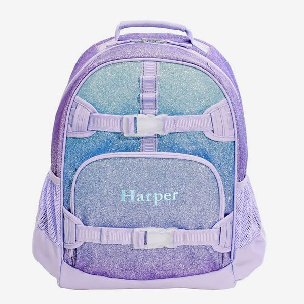 Pottery Barn Kids Mackenzie Lavender/Aqua Ombre Sparkle Glitter Backpacks