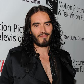 LOS ANGELES, CA - NOVEMBER 05: Actor/comedian Russell Brand arrives at The Hollywood Reporter's Annual Next Generation Reception held at Milk Studios on November 5, 2011 in Los Angeles, California. (Photo by Alberto E. Rodriguez/Getty Images)