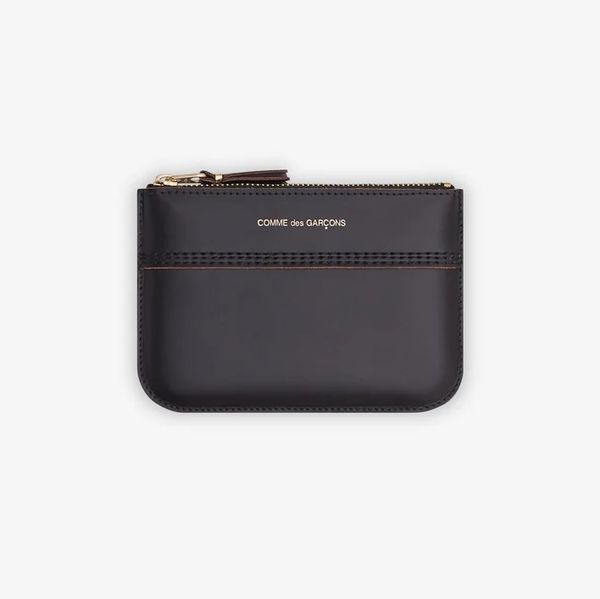 Comme des Garçons Wallets Triple Stitch Leather Zip Pouch