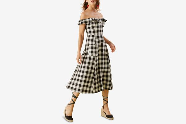 Reformation Hattie Off the Shoulder Linen Dress