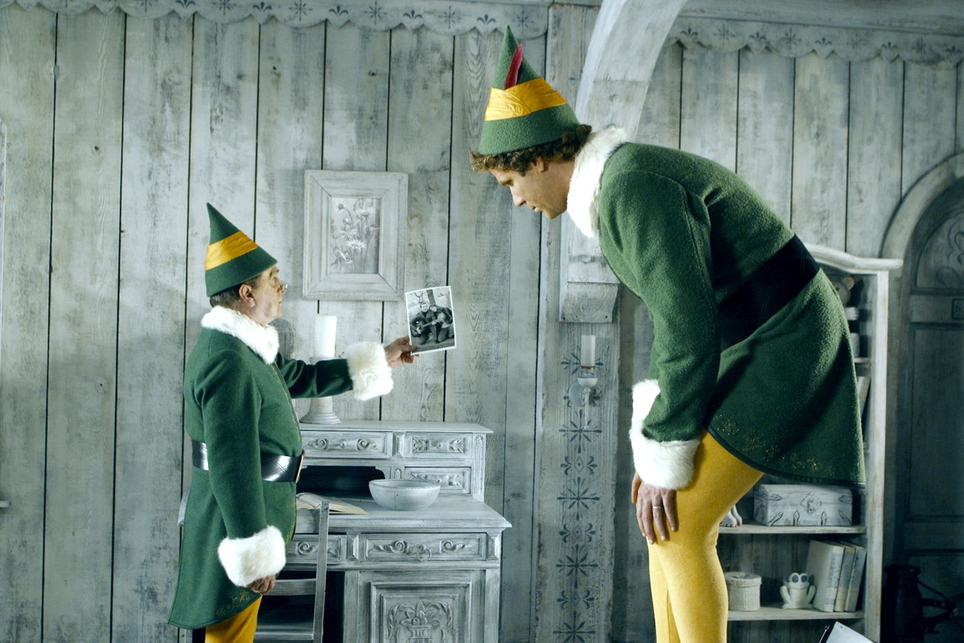 With Will Ferrell in Elf.