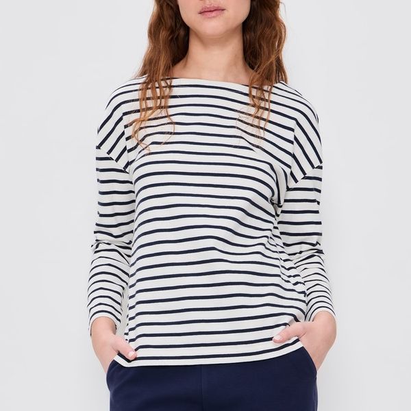 Alex Mill Avignon Boat Neck Striped Tee in Cotton