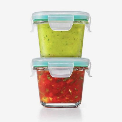 OXO Good Grips Smart Seal 4-Piece Square Glass Food Storage Set