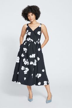 Universal Standard Bellport Sateen Crossover Dress