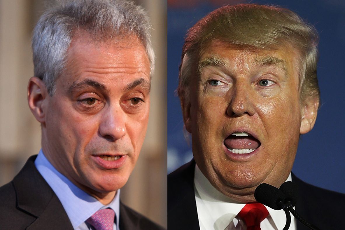 Donald Trump and Rahm Emanuel Fighting Over a Matter of Taste