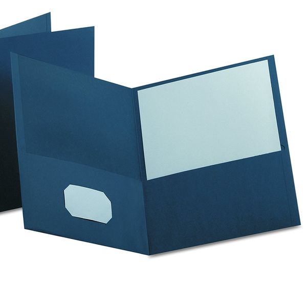 Dark Blue Oxford Twin Pocket Folders