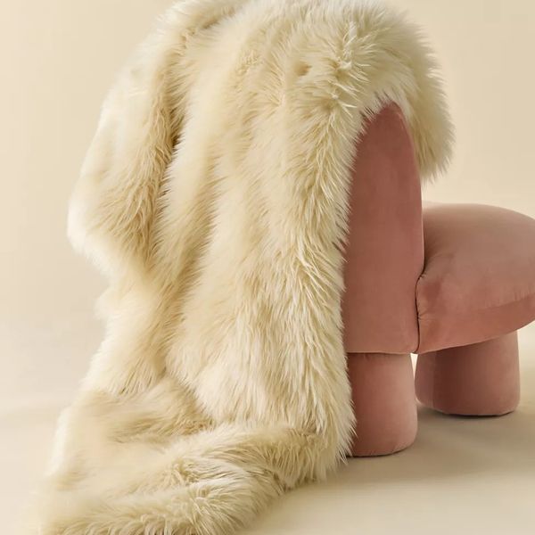Urban Outfitters Rory Faux Fur Throw Blanket