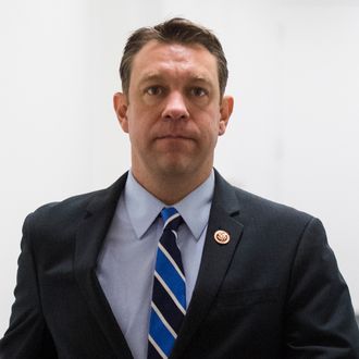 Rep. Trey Radel, R-Fla., leaves the House Republican Conference meeting in the basement of the Capitol on Wednesday, Jan. 8, 2014. Radel returned to Congress after pleading guilty to cocaine possession in November.