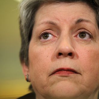 U.S. Secretary of Homeland Security Janet Napolitano testifies during a hearing before the House Homeland Security Committee March 3, 2011 on Capitol Hill in Washington, DC. Napolitano testified on the budget request of the Homeland Security Department for FY2012. 