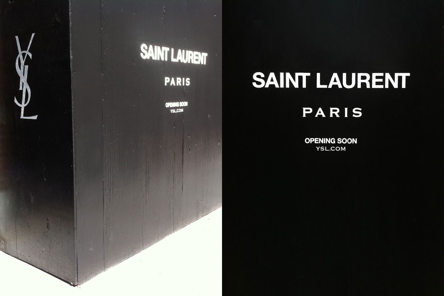 Надпись Yves Saint Laurent Paris