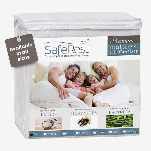 Protector de colchón impermeable sin vinilo hipoalergénico SafeRest Premium 