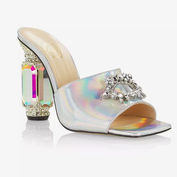 Nalebe Reflections Crystal-Heel Leather Mule