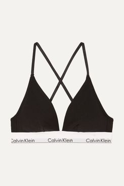 Calvin Klein Modern Cotton Stretch Cotton-Blend Soft-Cup Bra
