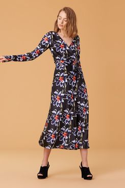 Diane von Furstenberg Tilly Satin Wrap Dress