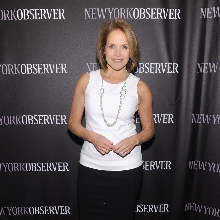 NEW YORK, NY - APRIL 01: Katie Couric attends The New York Observer Relaunch Event on April 1, 2014 in New York City. (Photo by Jamie McCarthy/Getty Images)