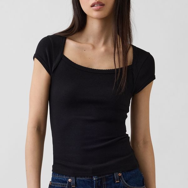 Gap Modern Square-Neck Crop T-Shirt