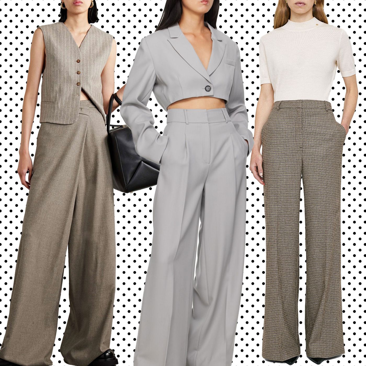 Olivia Mark – Womens High-Waisted Professional Work Pants with Belt –  Olivia Mark