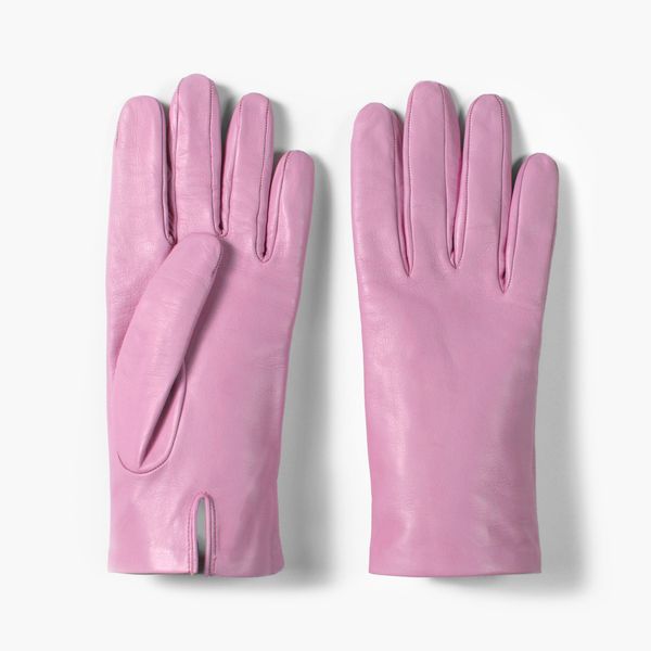 Dries Van Noten Pink Leather Gloves