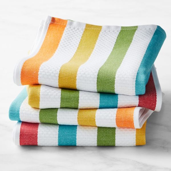 Williams Sonoma Rainbow Stripe Towels, Set of 4