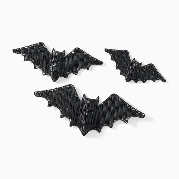 West Elm Petite Plume Rattan Bat Wall Decor - Set of 3