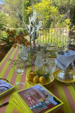 Colours of Arley Acid & Baby Pink Tablecloth