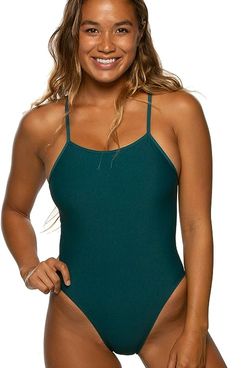 JOLYN Women's Swimwear Tie-Back Jackson 4 Athletic One-Piece Swimsuit