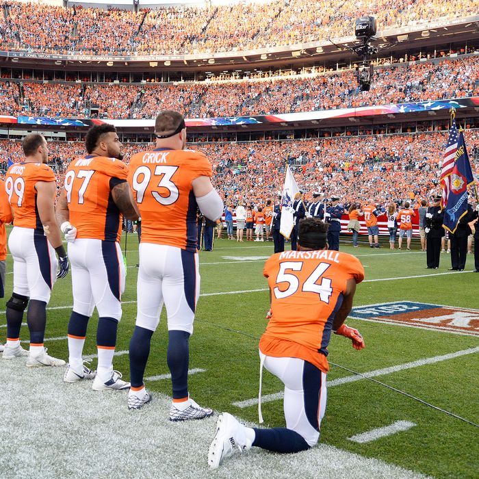 Another NFL Player Kneels for National Anthem