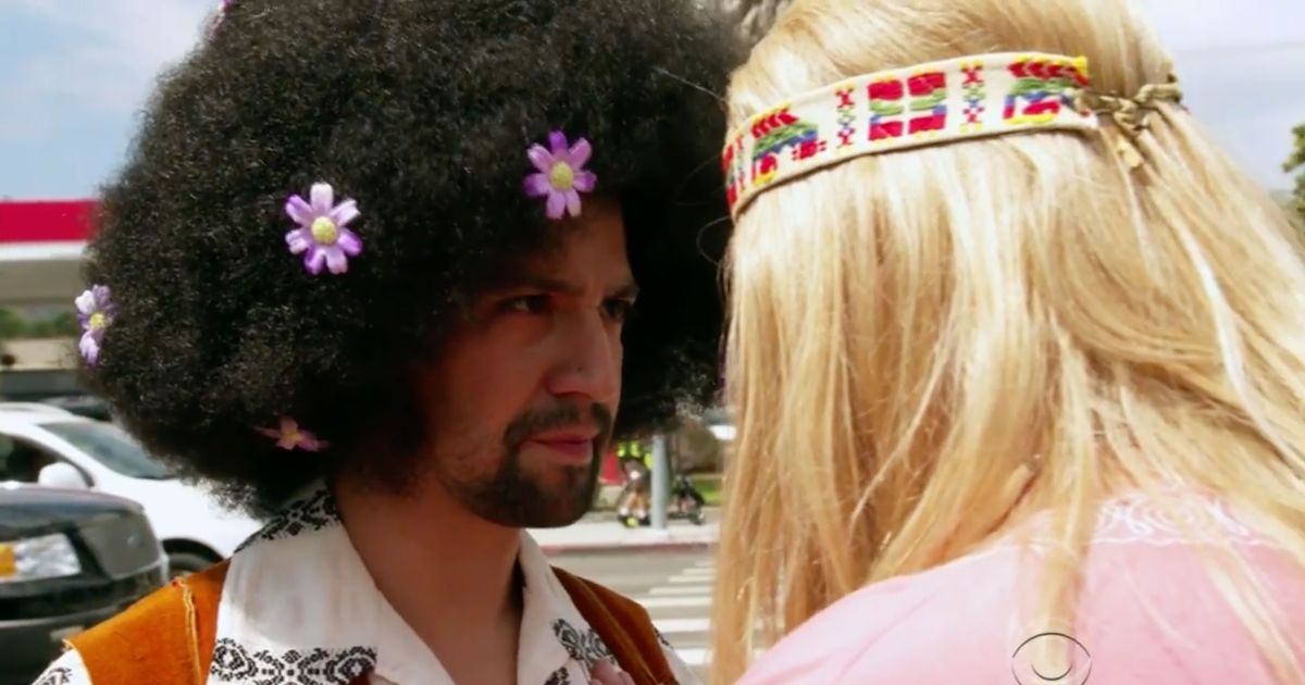 Lin Manuel Miranda and James Corden Stop Traffic With Hair