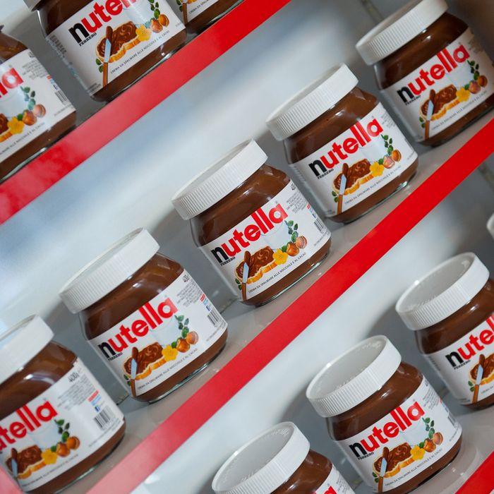 The shop currently houses about 150 kilos of of Italian Nutella.