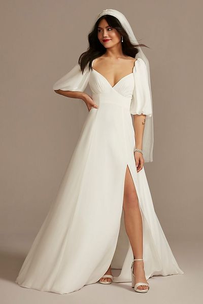Elegant Long-Sleeve Wedding Dresses Like Sophie Turner