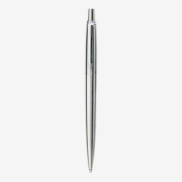 Parker Jotter Stainless Steel Ballpoint Pen, Medium Point, Black Ink