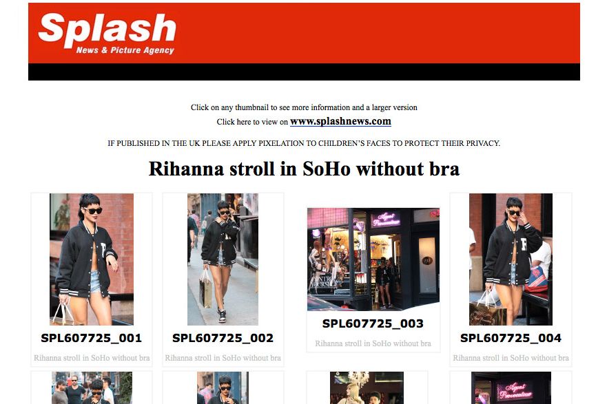 RIHANNA STROLLS INTO SoHo, NEW YORK IN A LACY SEE THROUGH BRA