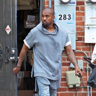 Kanye West shopping for furniture in Beverly Hills, CA