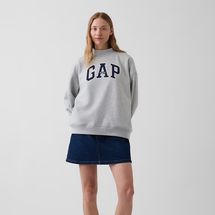 Gap VintageSoft Oversized Mockneck Logo Sweatshirt