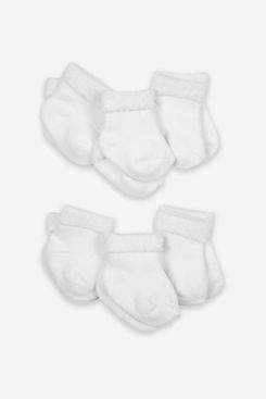 Gerber Size 0-3M 6-Pack Terry Socks in White