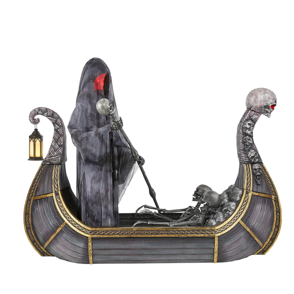 Home Accents Holiday 8 ft Giant Animated Ferry of the Dead Yard Decoration with LED Lights