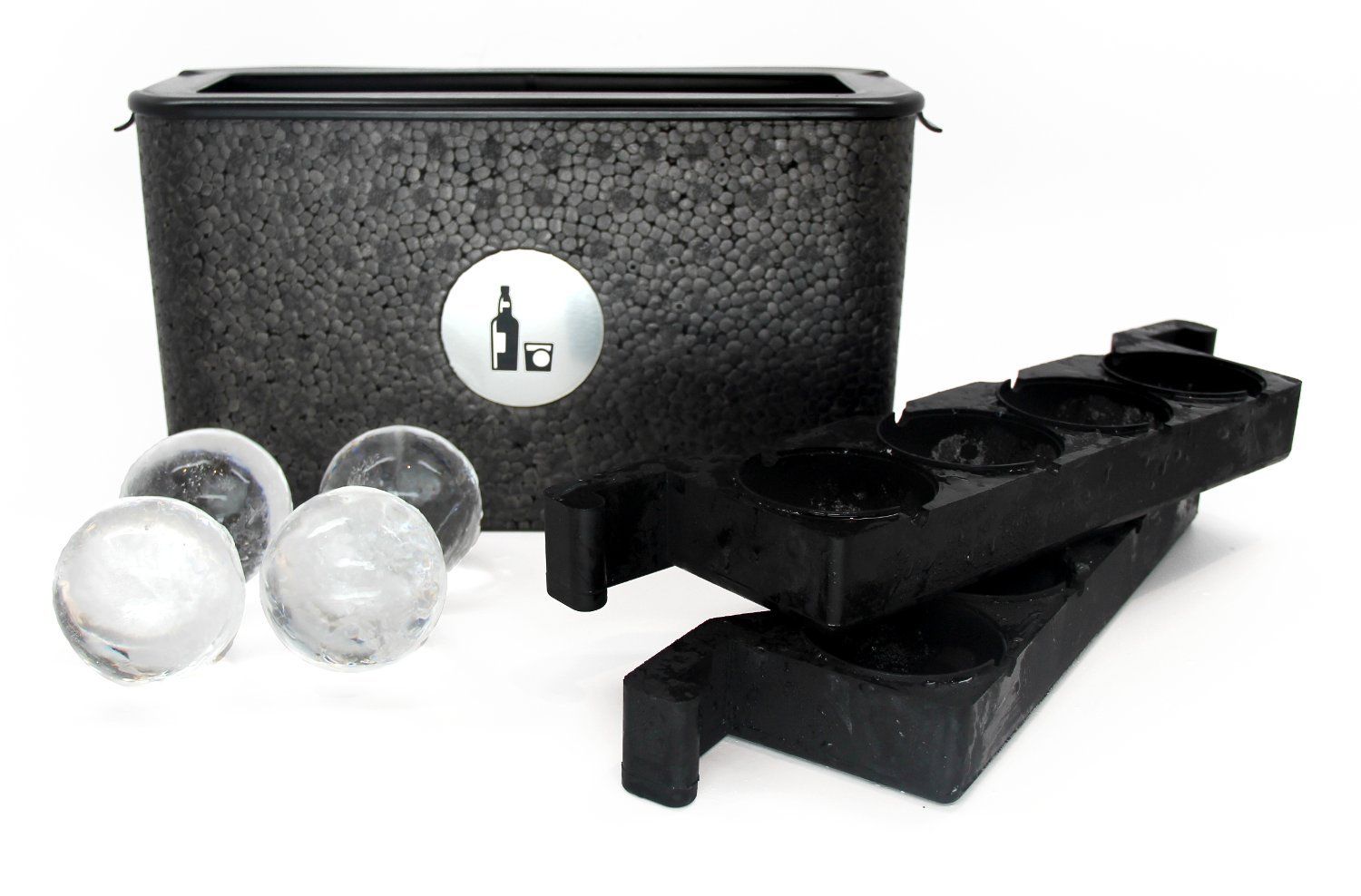 Crystal-clear ice ball maker for the home bartender Make 2 perfectly clear, 