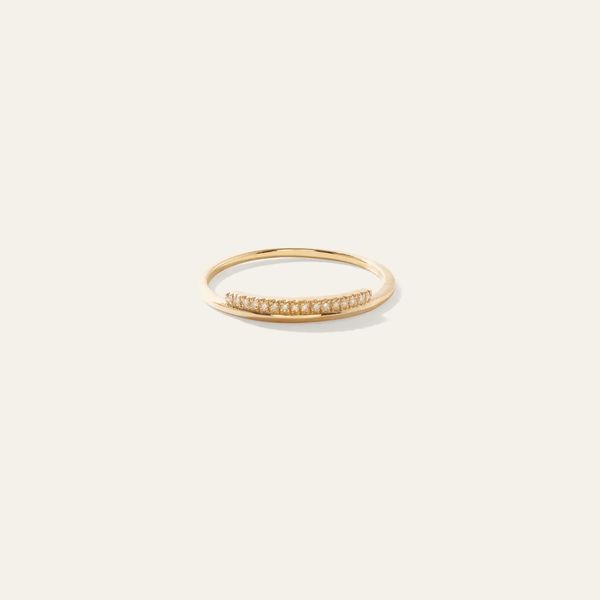 Quince 14K Gold Pave Diamond Bar Stack Band