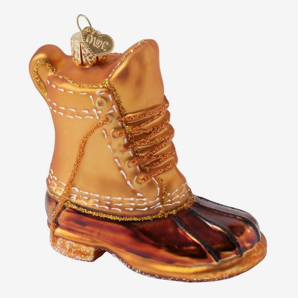 LL Bean Glass Bean Boot Ornament