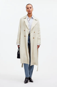 Madewell Belted Trench Coat in Drapey Twill