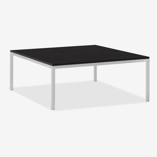 Room & Board Parsons Coffee Table with Quartz Black Top & Stainless Steel Base