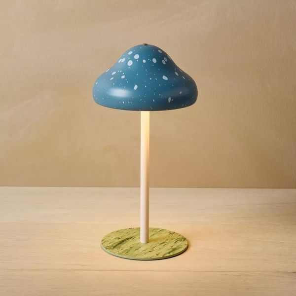 John Derian for Target 10.5” Blue Mushroom Lamp