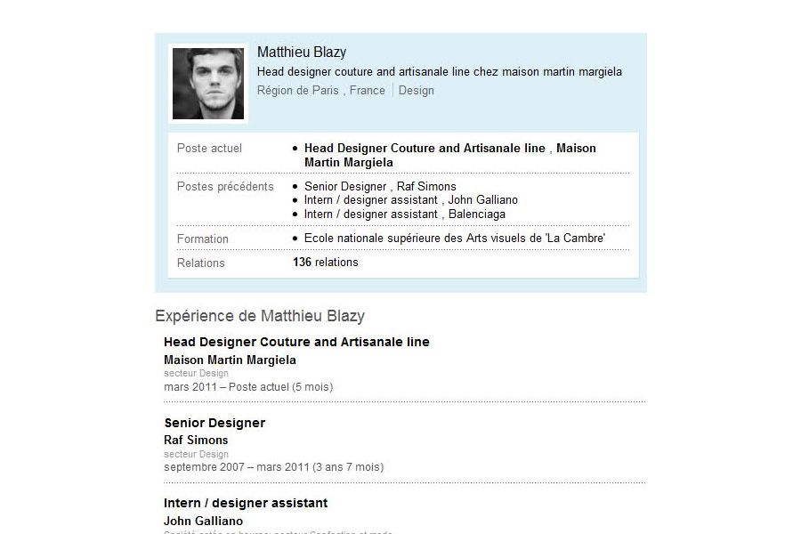 Has The Head Maison Martin Margiela Designer Surfaced On Linkedin