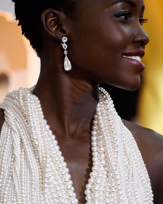 Lupita Nyong'o at the 2015 Oscars.