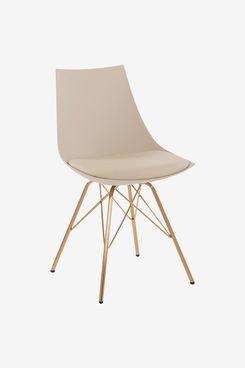 OSP Home Furnishings Oakley Mid-Century Modern Bucket Chair, Cream