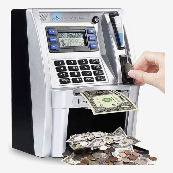 Mini ATM Savings Piggy Money Bank Machine for Real Money
