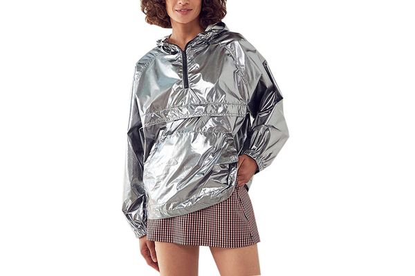 Silence + Noise Iridescent Packable Windbreaker Jacket