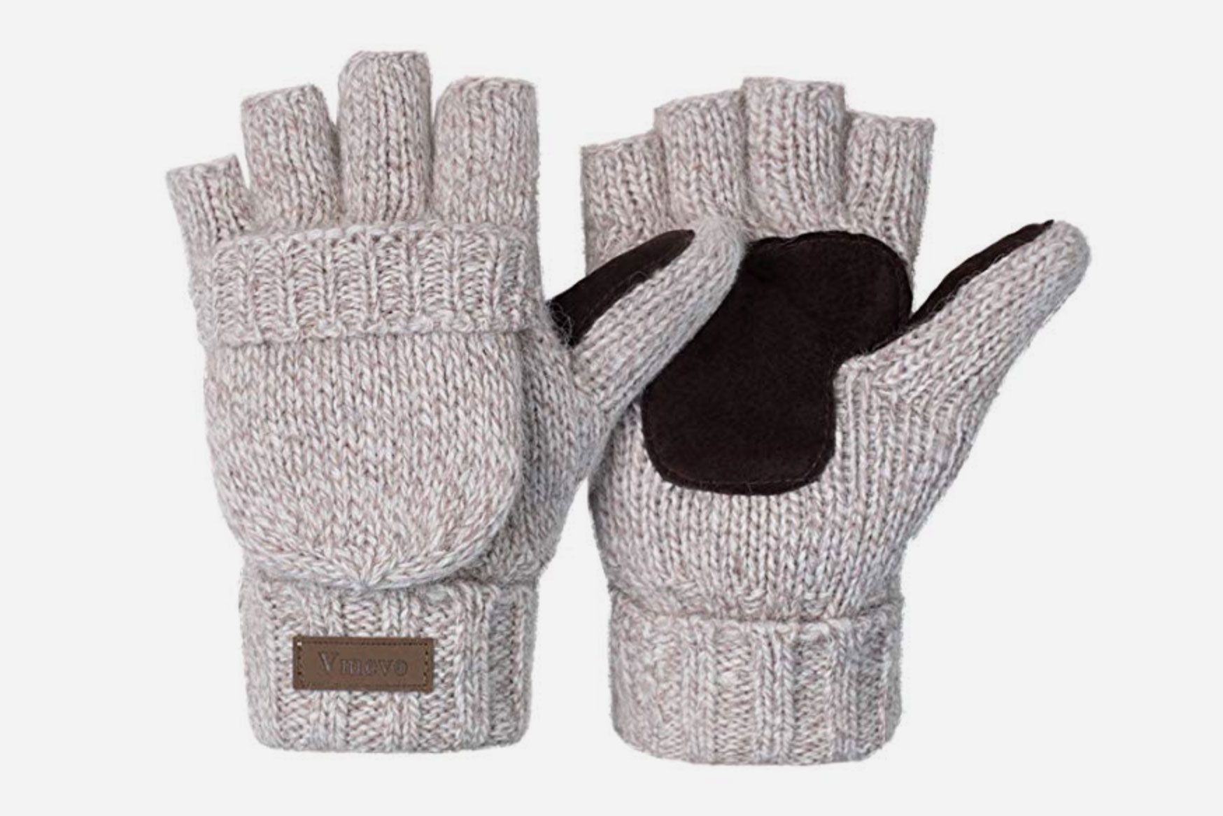 Womens Winter Gloves Fashion Ladies Winter Warm Fur Pom Pom Wool Blend Gloves 