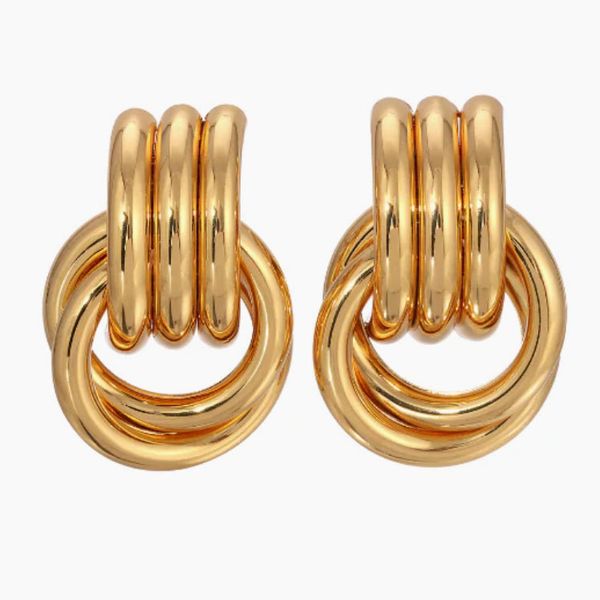 Heaven Mayhem Mini Knot Gold Earrings